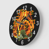 Horloge murale du dragon-feu (Angle)