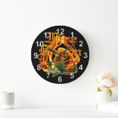 Horloge murale du dragon-feu (Maison)