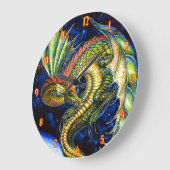 Horloge murale du dragon vert (Angle)