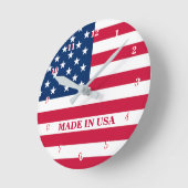 Horloge murale du drapeau américain (Angle)