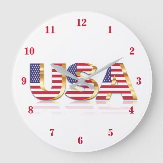 Horloge murale du drapeau américain États-Unis d'A (Recto)
