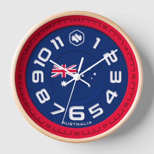 Horloge murale du drapeau australien (Recto)