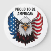 Horloge murale du drapeau de l'aigle américain (Recto)