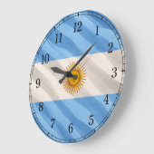 Horloge murale du drapeau de l'Argentine — Dessin  (Angle)