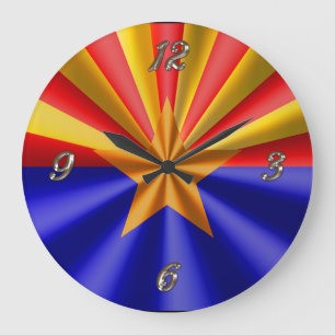 Horloge murale du drapeau de l'Arizona