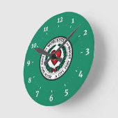 Horloge murale du drapeau de Worcester, Massachuse (Angle)
