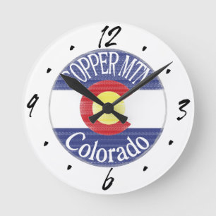 Horloge murale du drapeau du Colorado de la montag