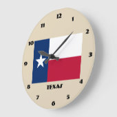 Horloge murale du drapeau du Texas (Angle)