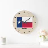 Horloge murale du drapeau du Texas (Maison)