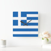 Horloge murale du drapeau grec (Maison)