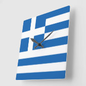 Horloge murale du drapeau grec (Angle)