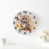 Horloge murale du hibou de chute (Maison)