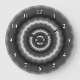 Horloge murale du kaléidoscope noir et blanc
