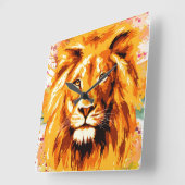 Horloge murale du lion Safari | Horloge de lion co (Angle)