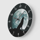 Horloge murale du loup Howling Wildlife (Angle)