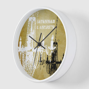 Horloge murale du lustre personnalisé