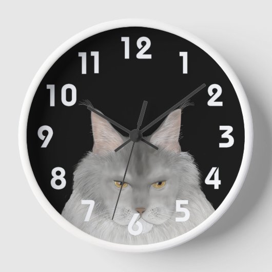 Horloge murale du Maine Coon (Recto)
