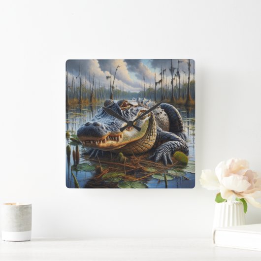 Horloge murale du marais King Gator (Maison)