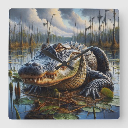 Horloge murale du marais King Gator (Recto)