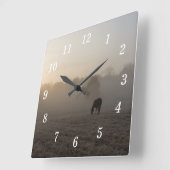 Horloge murale du matin du pays (Angle)