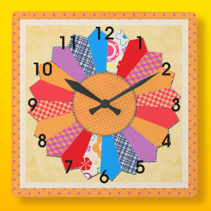 Horloge murale du Motif de bloc de surface "Plaque