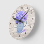 Horloge murale du pays Hydrangea (Angle)