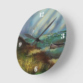 Horloge murale du paysage de plage (Angle)