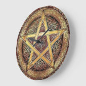 Horloge murale du pentagramme doré (Angle)