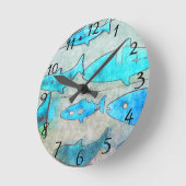 Horloge murale du poisson (Angle)