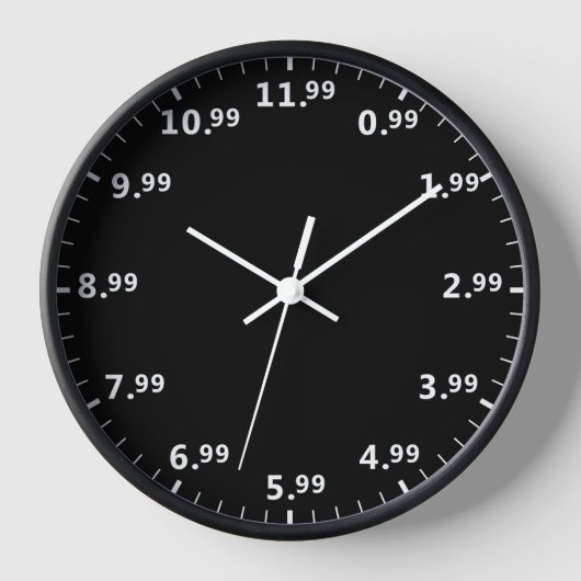 Horloge murale du prix de vente amusant - Horloge (Recto)