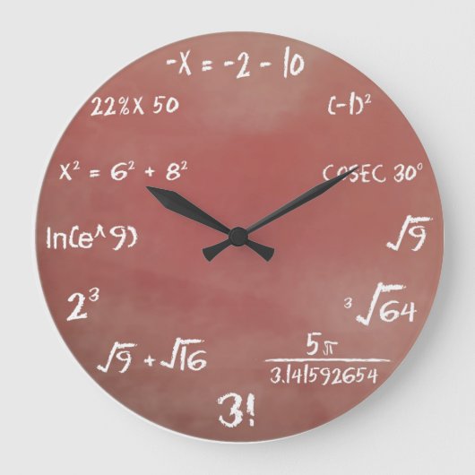 Horloge murale du questionnaire mathématique (Recto)