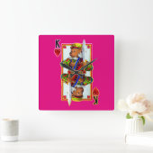 Horloge murale du roi des coeurs de l'Ours de Tedd (Maison)