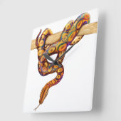 Horloge murale du serpent Rainbow Boa (Angle)
