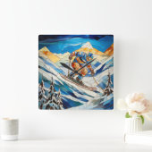 Horloge murale du ski alpin (Maison)