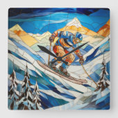 Horloge murale du ski alpin (Recto)