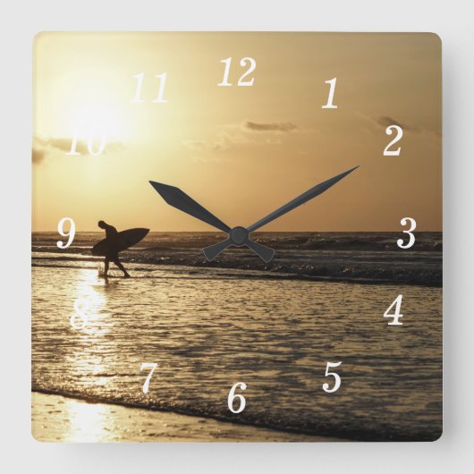 Horloge murale du surfeur du matin (Recto)