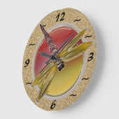 Horloge murale du symbole de libellule (Angle)