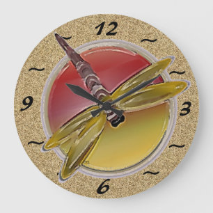 Horloge murale du symbole de libellule