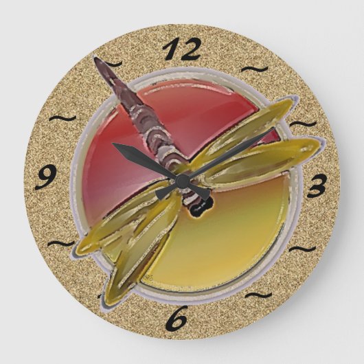 Horloge murale du symbole de libellule (Recto)