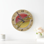 Horloge murale du symbole de libellule (Maison)