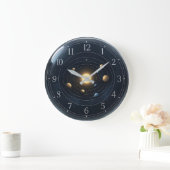 Horloge murale du système solaire 3D avec cadran m (Maison)