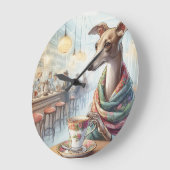 Horloge murale du Tea Time de Greyhound (Angle)