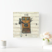 Horloge murale du téléphone payant antique numériq (Maison)