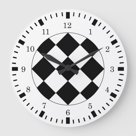 Horloge murale du thème Black White Racing (Recto)
