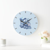 Horloge murale du train bleu (Maison)