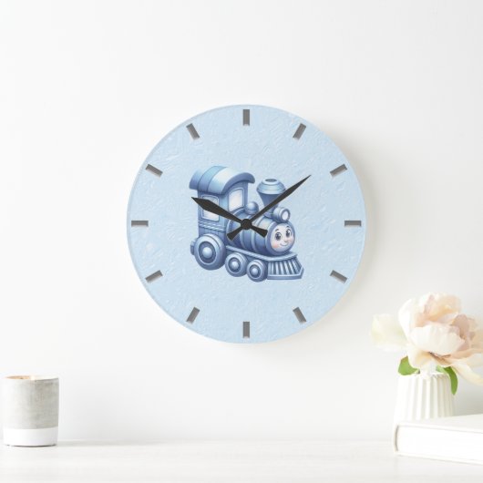 Horloge murale du train bleu (Maison)