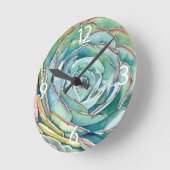 Horloge murale Echeveria bleue (Angle)