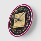 Horloge murale Égypte-Hiéroglyphes (Angle)