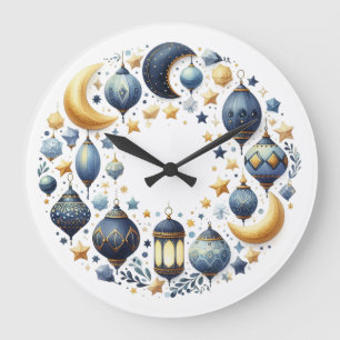 Horloge murale - Eid Moubarak Couronne Horloge mur
