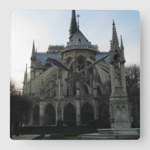 Horloge murale élégante avec Notre Dame de Paris